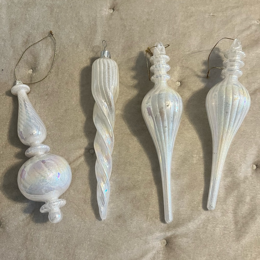 Gorgeous vintage glass Christmas ornaments.